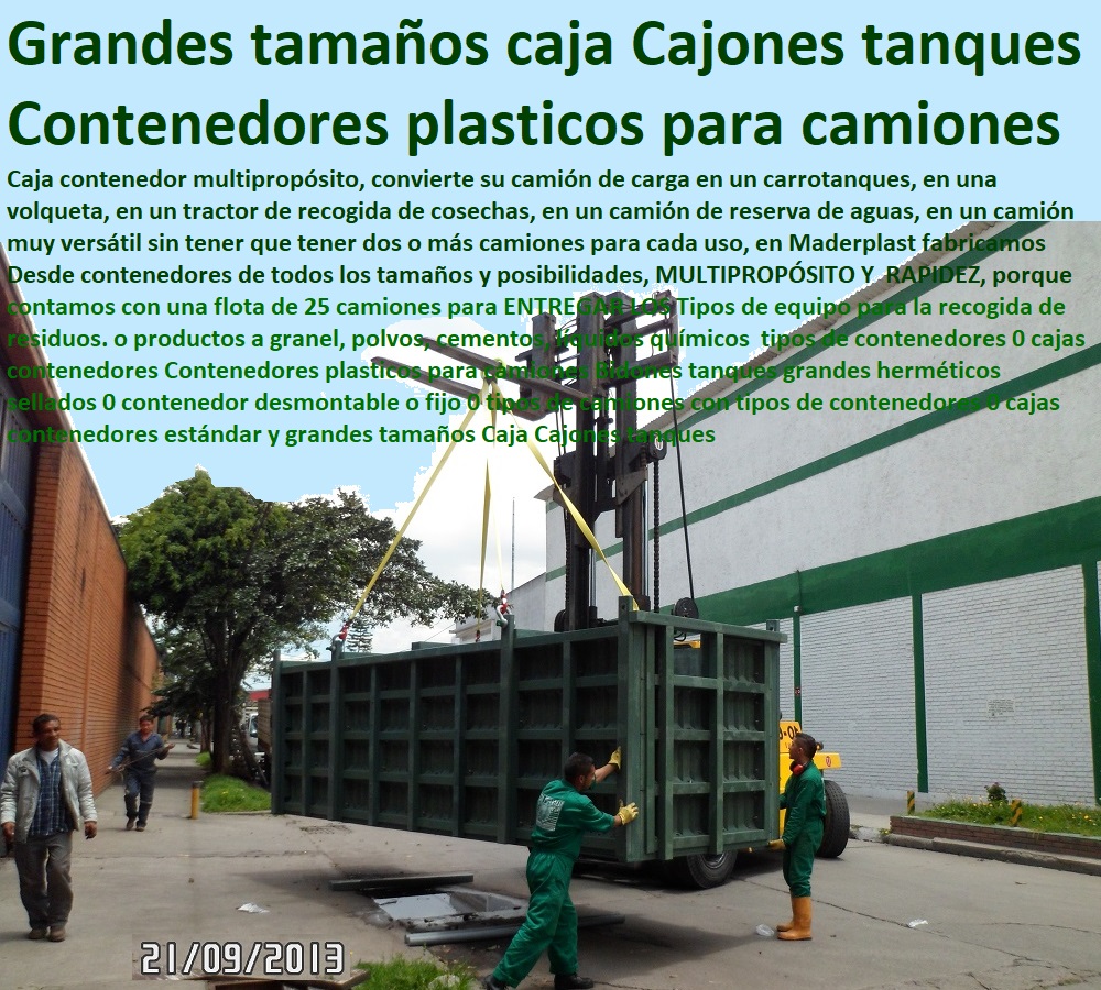 Contenedores plasticos para camiones Bidones tanques grandes herméticos sellados 0 contenedor desmontable o fijo 0 tipos de camiones con tipos de contenedores 0 cajas contenedores estándar y grandes tamaños Caja Cajones tanques Contenedores plasticos para camiones Bidones tanques grandes herméticos sellados 0 contenedor desmontable o fijo 0 tipos de camiones con tipos de contenedores 0 cajas contenedores estándar y grandes tamaños Caja Cajones tanques